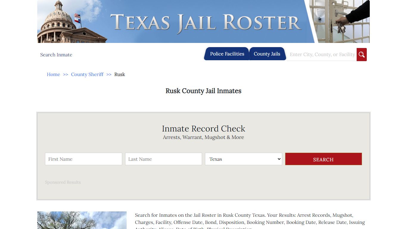 Rusk County Jail Inmates - Jail Roster Search