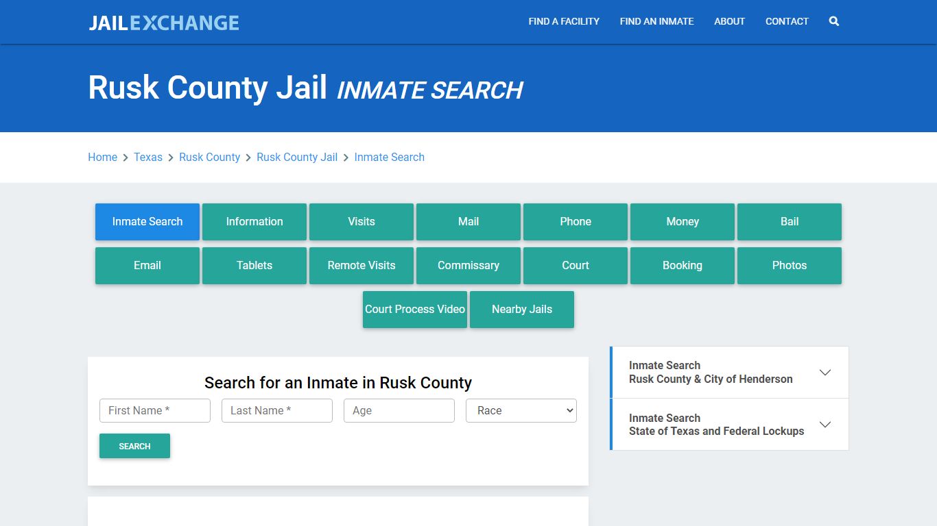 Rusk County Jail, TX Inmate Search: Roster & Mugshots